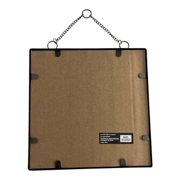 Christmas Tree Ornaments Framed Wall Art – 7x7 Vintage-Style Print with Chain Ha - Picture 2 of 3